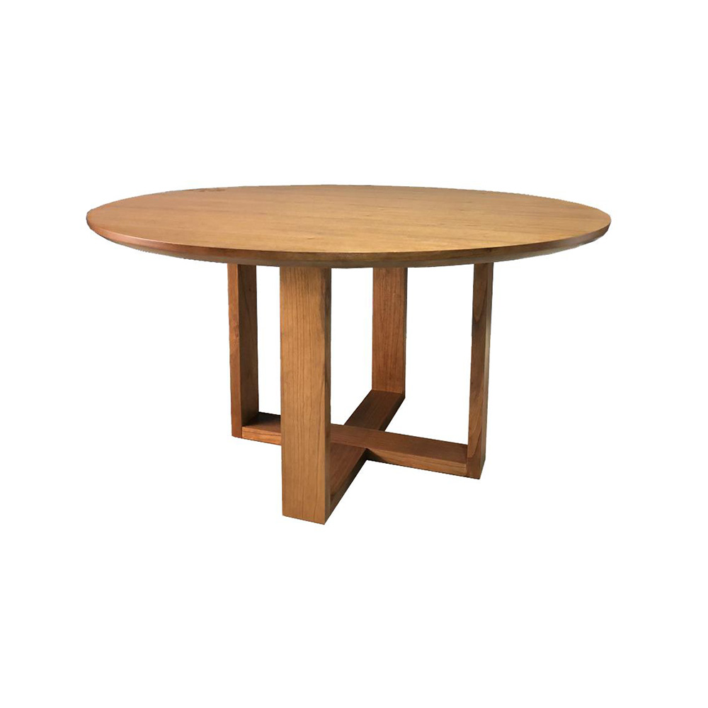 Mesa de comedor Heston Tapa de madera redonda